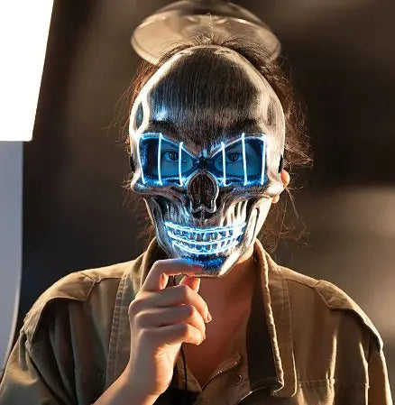 LED Skull Mask - Halloween Cosplay LED Mask