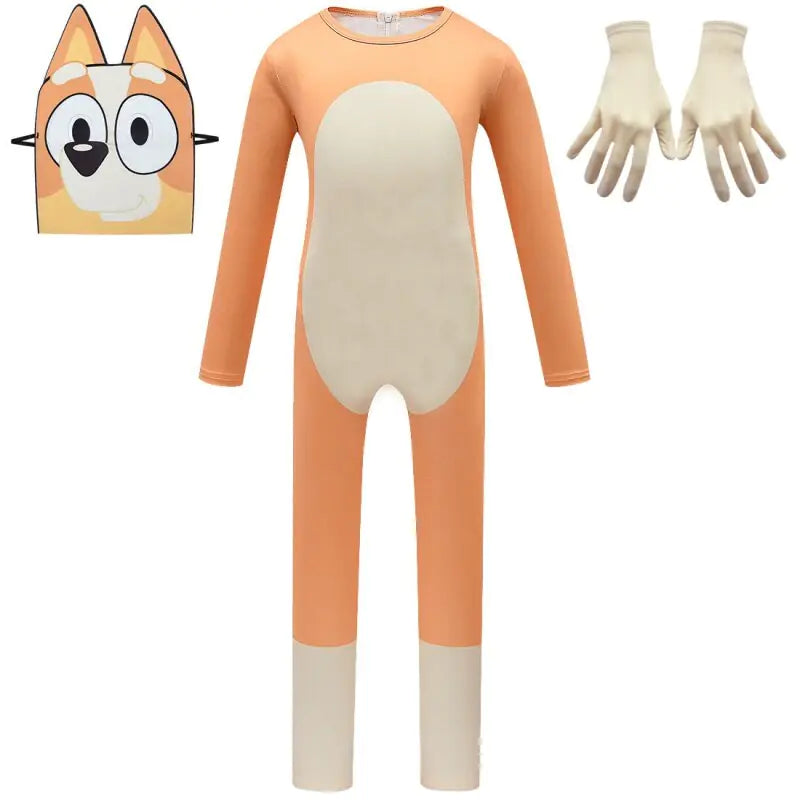 Kids Lovely Blueying Bingoed Costume