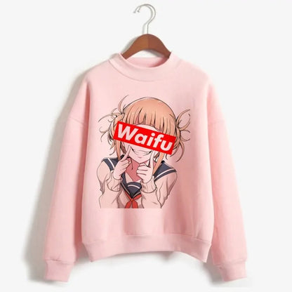 Himiko Toga JK Cosplay Costume Senpai Boku No Hero Academia Pink Hoodies Jacket Costume Tops