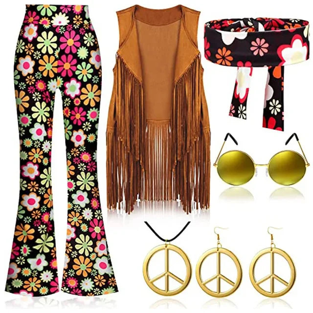 Hippie Disco 60s 70s Cosplay Costume for Women