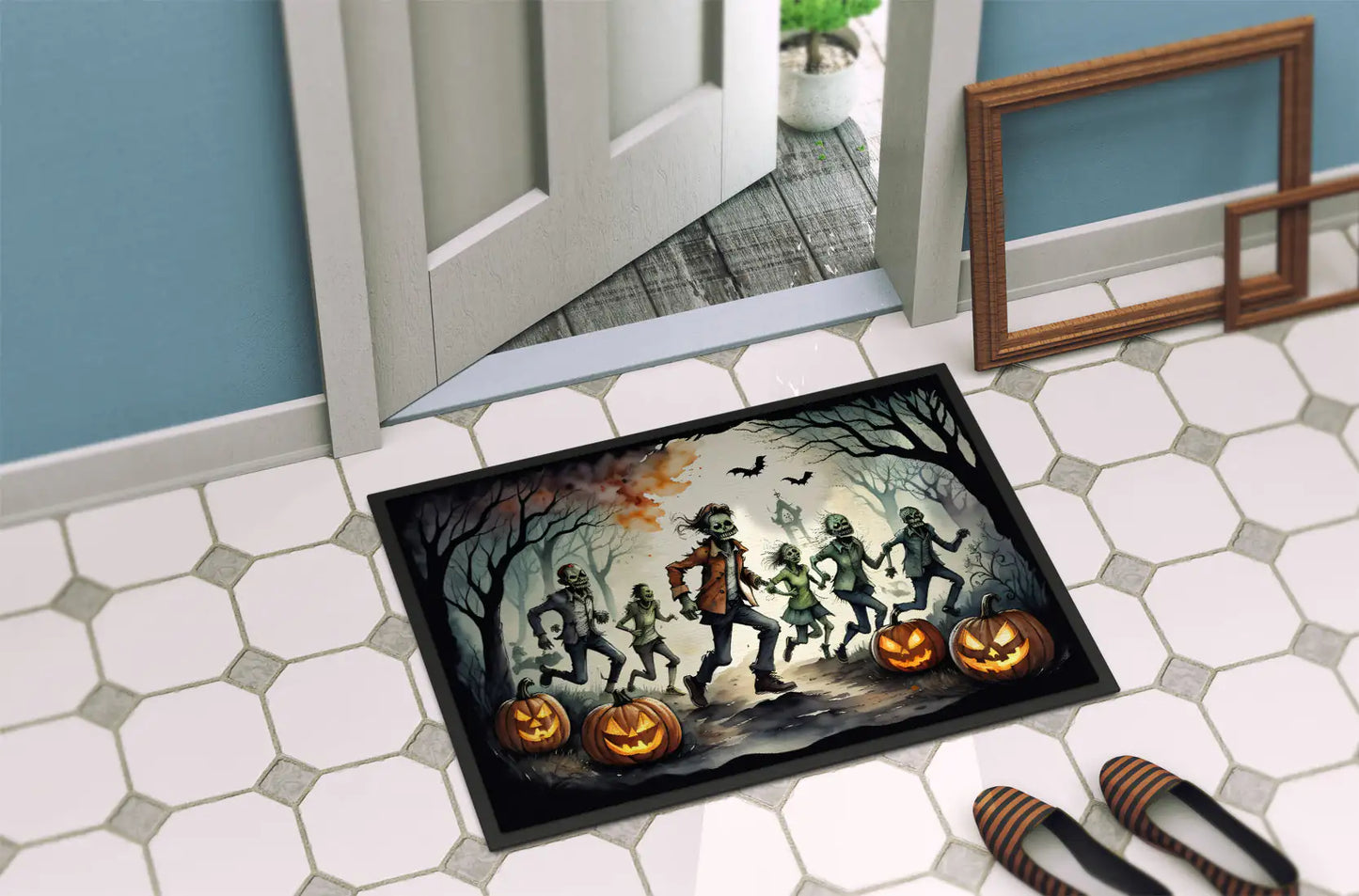 Zombies Spooky Halloween Doormat