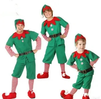 Family Christmas Little Elf Play Costume