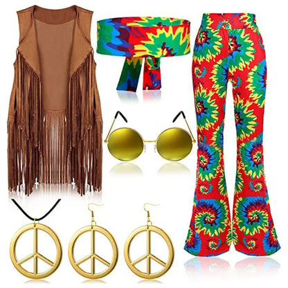 Hippie Disco 60s 70s Cosplay Costume for Women