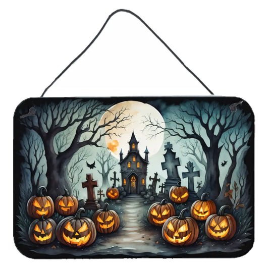 Graveyard Spooky Halloween Wall or Door Hanging Prints