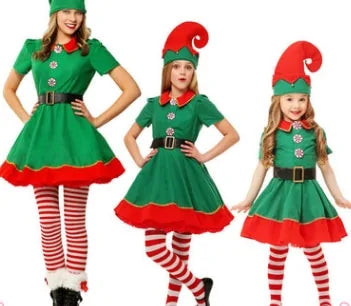 Family Christmas Little Elf Play Costume